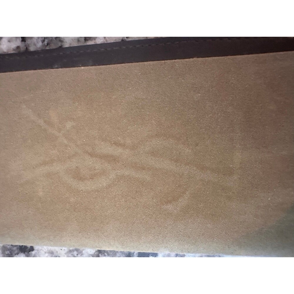 Vintage Yves Saint Laurent Embossed Suede Glasses Case - Beige/Brown - Picture 7 of 9
